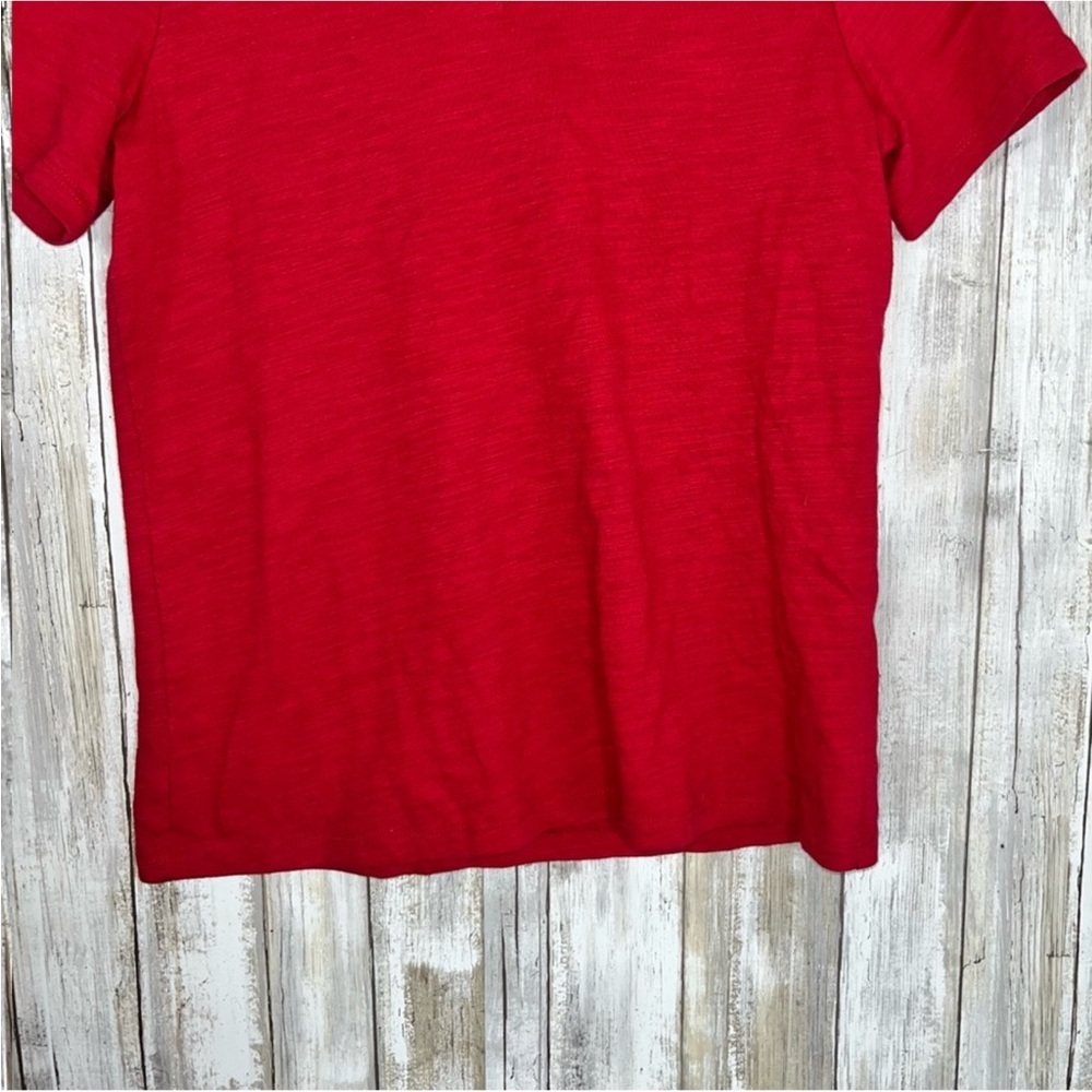 Talbots Red V Neck Tee - Picture 3 of 4